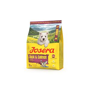 Josera Mini Junior Duck & Salmon 900 g Trockenfutterbeutel - Futter für junge und kleine Hunderassen, mit Ente & Lachs