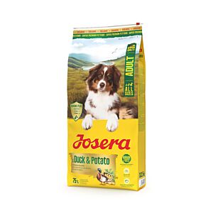Josera Adult Duck & Potato Hundefutter im 12,5kg Sack – getreidefreies Trockenfutter mit Ente und Kartoffel für ausgewachsene Hunde