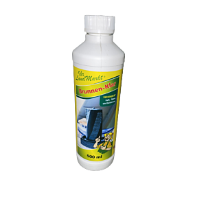 Ihr Landmarkt Brunnen-Klar Brunnenreiniger, 500ml Flasche – Brunnenpflegemittel zur Verhinderung von Kalk, Algen und Bakterien, ideal für Zimmerbrunnen, Springbrunnen und Wasserspiele.
