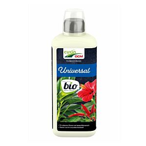 Universaldünger Flüssigdünger von Cuxin DCM, für grüne Pflanzen und volle Blüten, helle 0,8 Liter Flasche mit Dosierkappe