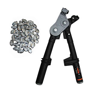 Gripple Zange mit Drahtspannern Drahtverbindern zum Spannen von Draht im Gartenbau und Zaunbau