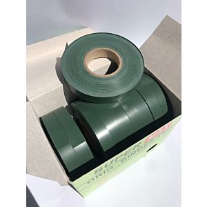 Packung mit 10 Rollen Super Max Bindeband in Grün, zum Anbinden von Reben, Geäst oder auch für Hobbyheimwerker, form- und UV-stabil