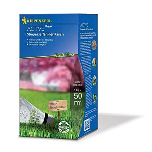 Active Rasen - strapazierfähriger Rasen von Kiepenkerl, 1kg Packung für 50m², für einen robusten und belastbaren, dichten, grünen Rasen
