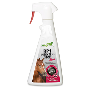 RP1 Insektenstop ultra von Stiefel, für einen langanhaltenden Insekten- und Zeckenschutz für Pferd und für Reiter geeignet, in der 500ml Sprühflasche