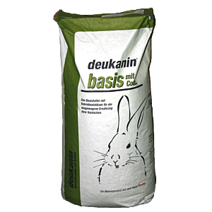 deukanin Basisfutter mit Kokzidiostatikum für eine ausgewogene Kaninchenernährung, 25 kg Sack