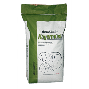 deukanin Nagermüsli 20 kg Sack, schmackhaftes Müslifutter für Meerschweinchen, Zwergkaninchen und Kaninchen