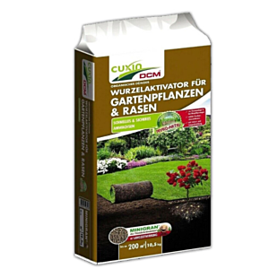 Wurzelaktivator für Gartenpflanzen und Rasen, organischer Dünger von Cuxin DCM, für ein schnelles und sicheres Anwachsen, 10,5 kg Packung für ca. 200 m²
