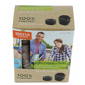 siena Garden 50 Kokosquelltabs 100% torffrei für die Anzucht von Jungpflanzen