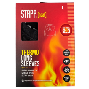 Stapp Heat Thermo Shirt Schwarz – Funktions-Thermo Shirt Schwarz in der Verpackung